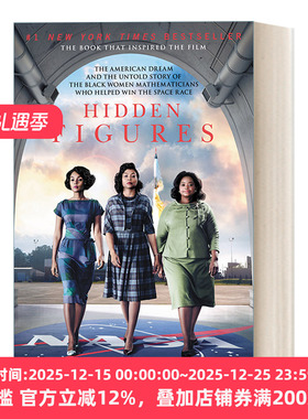 Hidden Figures 隐藏人物 美国梦和帮助赢得太空竞赛的黑人女数学家的故事 电影封面版 美国大学新生书单
