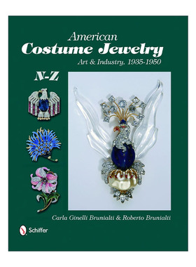 英文原版 American Costume Jewelry 美国服装配饰珠宝图册 卷二 复古中古首饰 精装收藏集 Roberto Brunalti 进口英语原版书籍