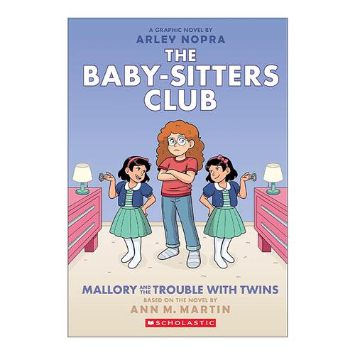 英文原版 Mallory and the Trouble with Twins 保姆俱乐部全彩漫画17 英文版 进口英语原版书籍