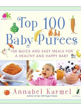 英文原版 Top 100 Baby Purees 100道宝宝爱的果泥 英文版 进口英语原版书籍