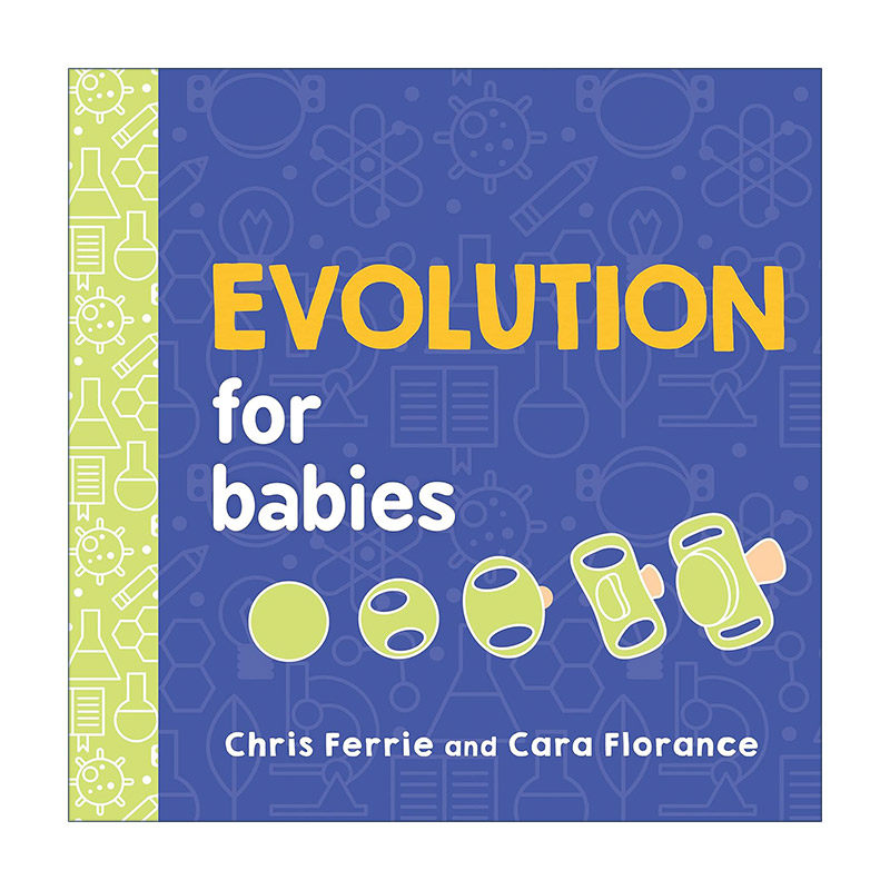 英文原版 Evolution for Babies Baby University宝宝智学园 幼儿工程院 进化论 STEM教育 儿童自然科学科普百科绘本 纸板书