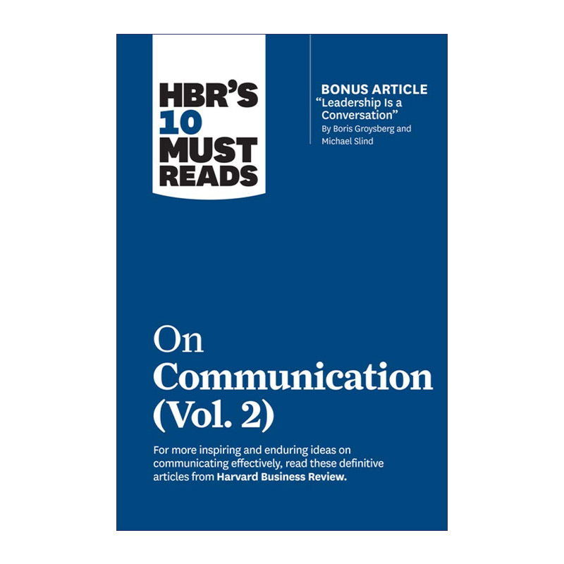 英文原版 HBR's 10 Must Reads on Communication Vol. 2哈佛商业评论管理必读意在沟通卷二英文版进口英语原版书籍