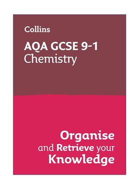 英文原版 Collins AQA GCSE 9-1 Chemistry Organise and Retrieve Your Knowledge 柯林斯初中化学复习与练习指南进口英语书籍
