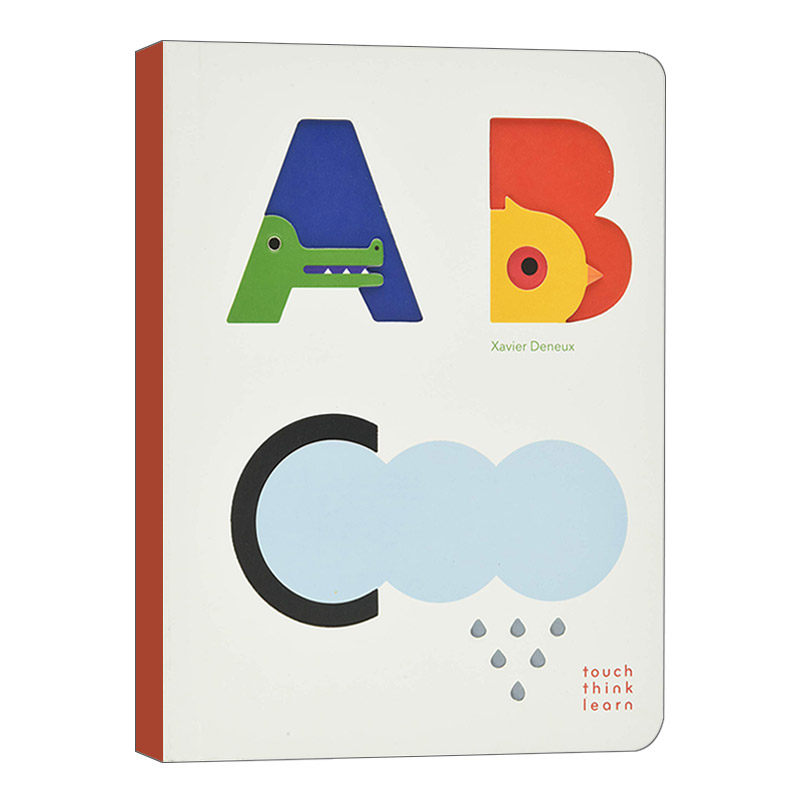 TouchThinkLearn ABC 触摸纸板书 ABC 英文原版儿童字母单词认知绘本 进口英语书籍