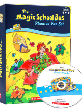 神奇校车自然拼读法 附CD Magic School Bus Phonics Fun Set 英文原版儿童绘本进口英语书籍