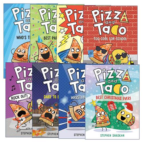 英文原版 Pizza and Taco 披萨饼与玉米片系列1-8册 图画图像小说 精装 英文版 进口英语原版书籍
