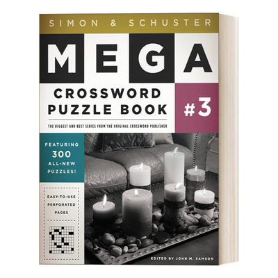 英文原版 Simon & Schuster Mega Crossword Puzzle Book #3 西蒙与舒斯特超级纵横字谜书3 英文版 进口英语原版书籍