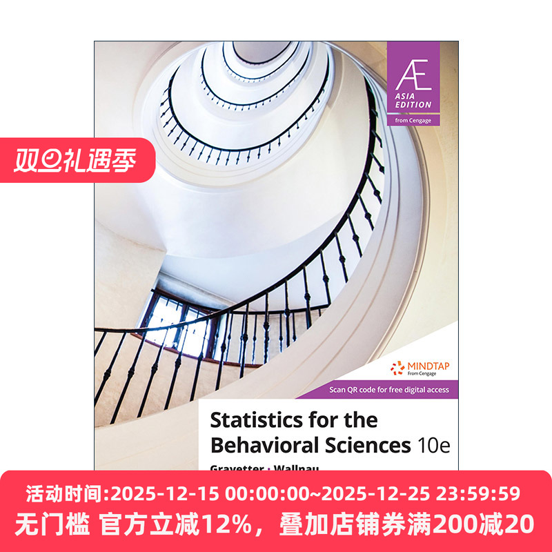 英文原版 Statistics For Behavioral Sciences 行为科学统计 第10版 英文版 进口英语原版书籍