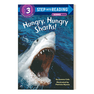 英文原版 Step into Reading 3 - Hungry  Hungry Sharks!  (A Science Reader) Non-fiction 饥饿的鲨鱼 英文版 进口英语原版书籍