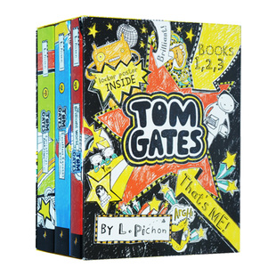 That Books 3册盒装 Gates 英文原版 进口课外英语阅读书籍 涂鸦小天才汤姆盖茨1 附海报 Tom Two One 儿童读物 Three