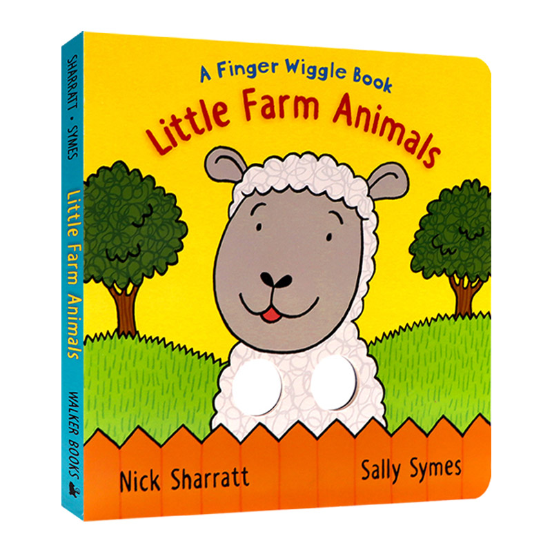 Little Farm Animals：A Finger Wiggle Book  农场动物  纸板洞洞 手指游戏书