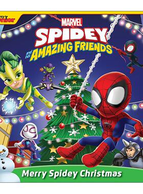英文原版 Spidey and His Amazing Friends Merry Spidey Christmas 蜘蛛侠和他的神奇朋友们 圣诞快乐 儿童绘本 进口英语原版书籍