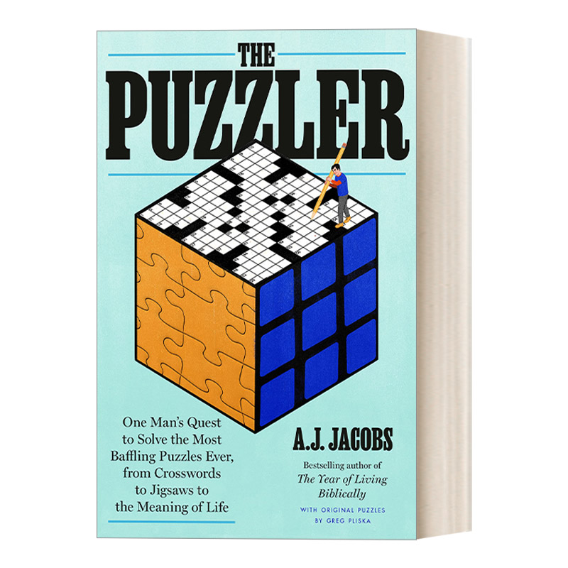 英文原版 The Puzzler 谜题 解决有史以来令人困惑的谜题，从填字到拼图游戏 传记 A.J. Jacobs 精装 英文版 进口书籍