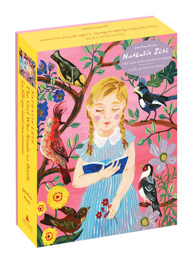 给小鸟读书的女孩 500片拼图 盒装 Nathalie Lété the Girl Who Reads to Birds 500-Piece Puzzle 英文原版卡片 进口英语书籍