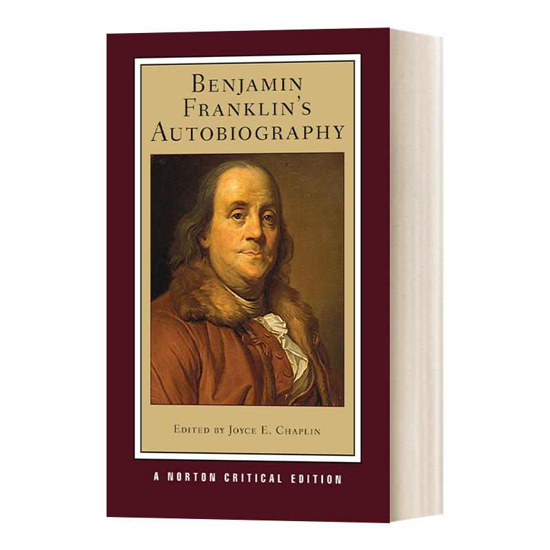 诺顿文学解读系列富兰克林自传 Benjamin Franklin's Autobiography英文原版文学读物 Norton Critical Edition进口英语书籍-封面