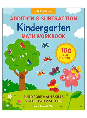 英文原版 Addition and Subtraction Kindergarten Math Workbook 幼儿园数学练习册 加减法 儿童数学 英文版 进口英语原版书籍