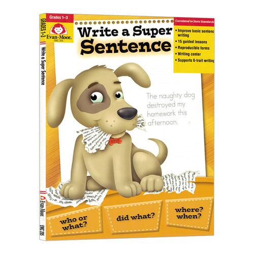 Write a Super Sentence Grade 1-3 优秀段落写作练习 一至三年级 英文原版小学教辅 进口英语书籍