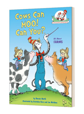 苏斯博士 戴帽子的猫图书馆 农场里的牛 精装 Cows Can Moo Can You All About Farms 英文原版儿童绘本 进口英语书籍