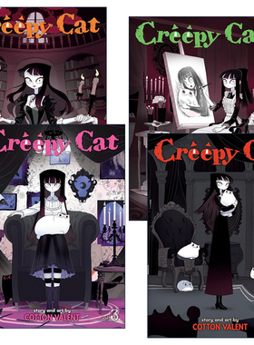 英文原版 Creepy Cat 猫和我的奇妙生活1-4册 幽默漫画 Cotton Valent 英文版 进口英语原版书籍
