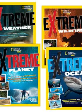 英文原版 National Geographic Kids - Extreme 极端系列4册 国家地理儿童 国家地理青少年科学与自然 英文版 进口英语原版书籍