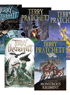 碟形世界系列31-35册套装  Discworld Novel 英文原版畅销科幻小说 Terry Pratchett 实习女巫和空帽子 进口英语书籍
