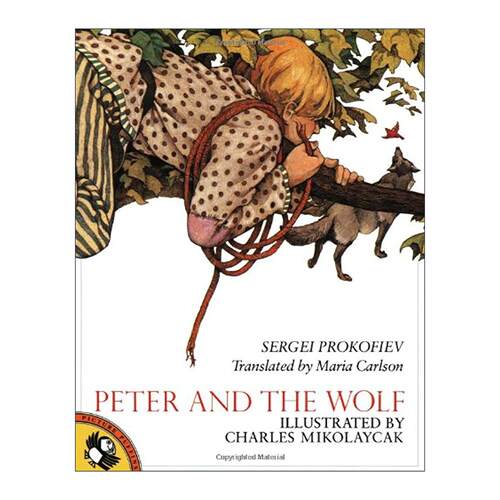 英文原版 Peter and the Wolf 彼得与狼 儿童经典音乐绘本 谢尔盖·普罗科菲耶夫 Charles Mikolaycak插画 英文版进口英语原版书籍