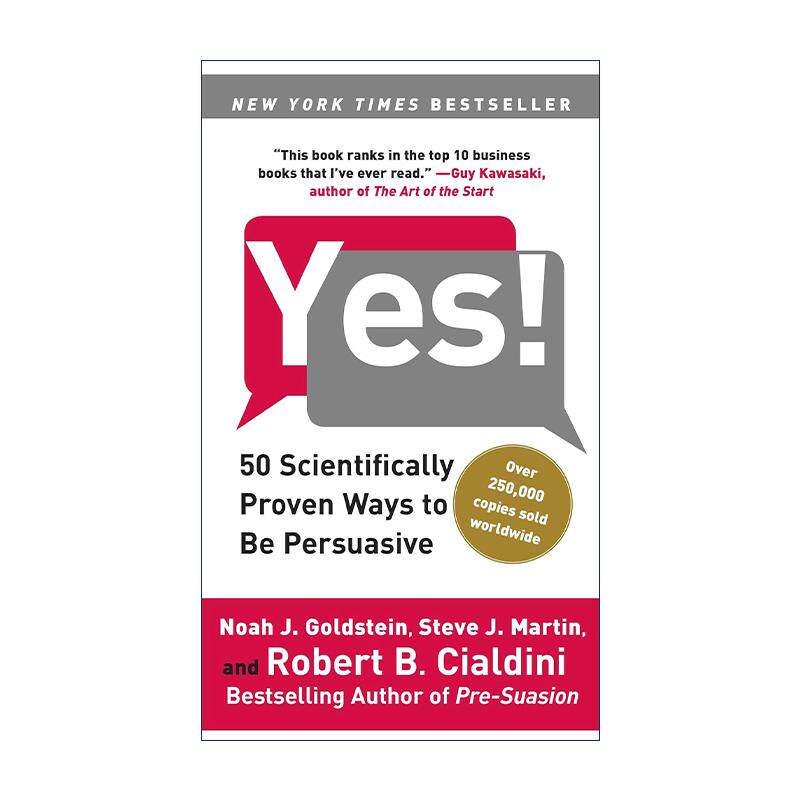 英文原版 Yes 50 Scientifically Proven Ways to Be Persuasive 说服 如何赢得他人的信任和认同 英文版 进口英语原版书籍