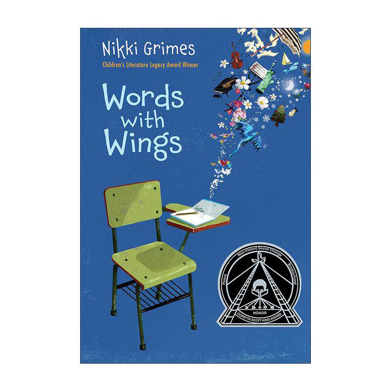 英文原版 Words With Wings 带翅膀的单词 科丽塔·斯科特·金图书奖 儿童小说 精装 英文版 进口英语原版书籍