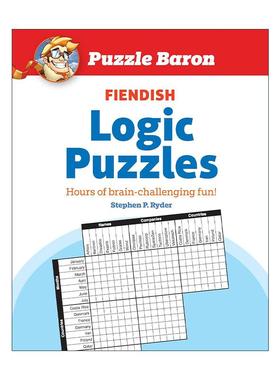英文原版 Puzzle Baron's Fiendish Logic Puzzles 巴伦高难度逻辑谜题 益智游戏 英文版 进口英语原版书籍