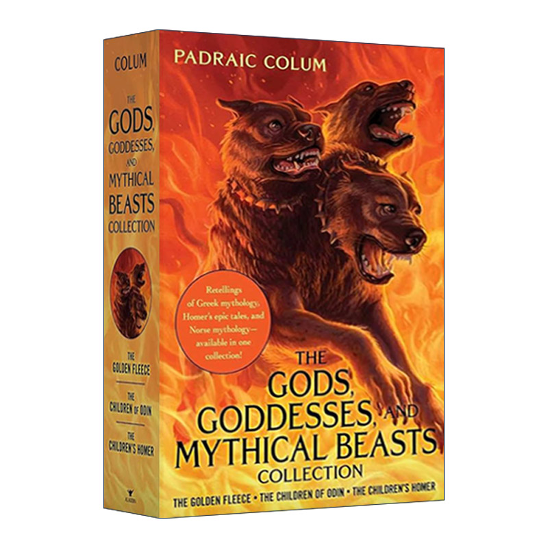 英文原版 The Gods Goddesses and Mythical Beasts Collection 培德莱克·科拉姆神话故事3册盒装 含奥丁的子女 寻找金羊毛