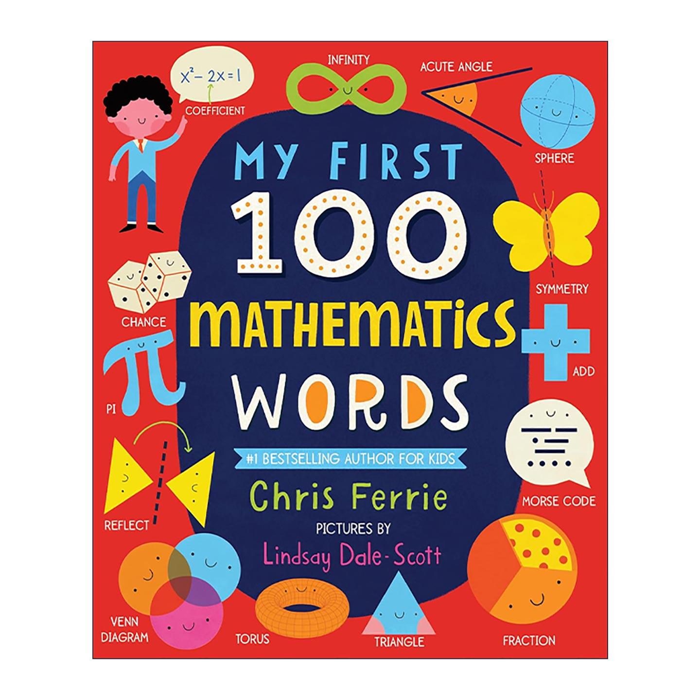 英文原版 My First 100 Mathematics Words 我的100个数学词汇 少儿STEM启蒙认知图解词典 纸板书绘本 英文版 进口英语原版书籍