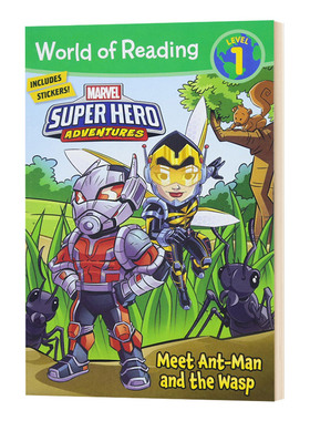迪士尼儿童绘本分级读物1 World of Reading Super Hero Adventures Meet Ant-Man and the Wasp Level 1 英文原版启蒙读物书籍