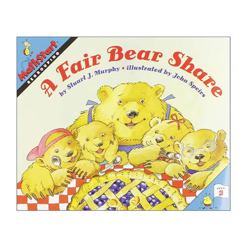 英文原版 Mathstart Level 2 A Fair Bear Share 数学启蒙绘本2级 英文版 进口英语原版书籍
