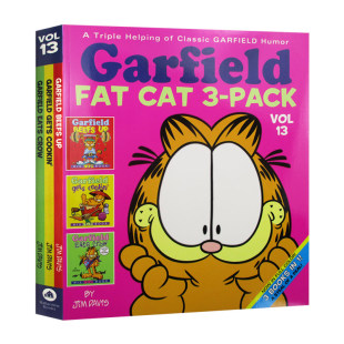Garfield 进口英语书籍 儿童课外阅读图画故事 3合一 合订本13 英文原版 Cat Fat 趣味幽默漫画 加菲猫漫画 经典 Pack