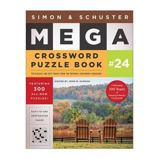 英文原版 Simon & Schuster Mega Crossword Puzzle Book #24 西蒙与舒斯特 超级纵横字谜集24 英文版 进口英语原版书籍
