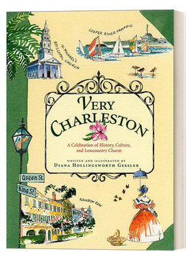 英文原版 Very Charleston 查尔斯顿城市水彩画 Diana Hollingsworth Gessler 精装 英文版 进口英语原版书籍