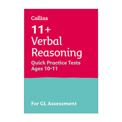 英文原版 11+ Quick Practice Tests for the GL Assessment Tests Verbal Reasoning Age 10-11 柯林斯英国小升初GL考试文字推理