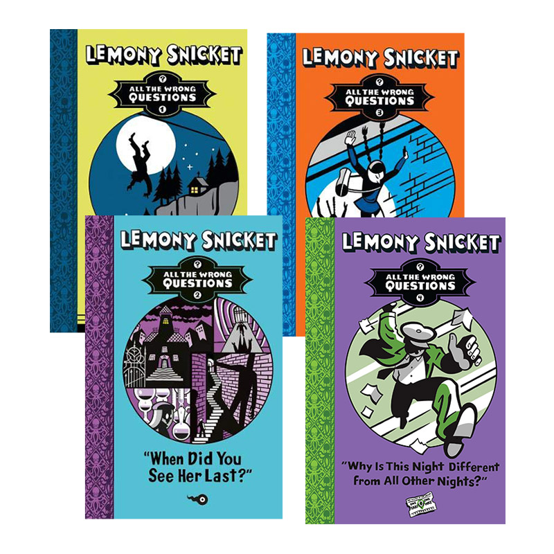 墨渍镇谜团4册 Shouldn't You Be in School 英文原版儿童侦探章节书 Lemony Snicket 进口原版英语书籍