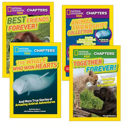 英文原版 National Geographic Kids Chapters 国家地理动物与人类4册 国家地理儿童章节书 英文版 进口英语原版书籍