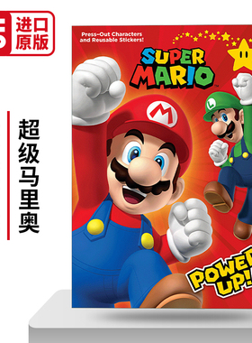 Super Mario Power Up Nintendo 超级马里奥 启动 英文原版儿童主题贴纸书6-9岁 进口英语书籍