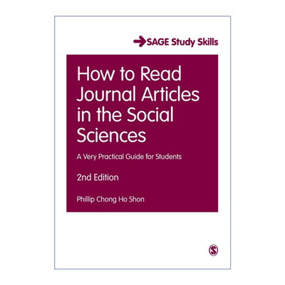 英文原版 How to Read Journal Articles in the Social Sciences 会读才会写 导向论文写作的文献阅读技巧 菲利普·钟和顺 进口