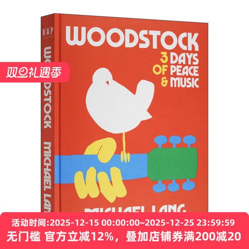 英文原版 Woodstock 3 Days of Peace & Music 伍德斯托克音乐节50周年纪念册 三天的和平与音乐盛会 艺术摄影集 英文版 进口书籍