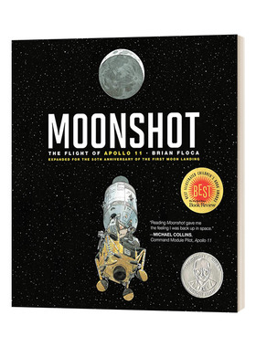 登月 阿波罗11号的飞行 精装 Moonshot 英文原版儿童科幻小说 进口英语书籍