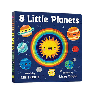 英文原版 8 Little Planets 8颗小行星 8颗小星球 幼儿童宇宙科普认知启蒙绘本 洞洞书纸板书 英文版 进口英语原版书籍