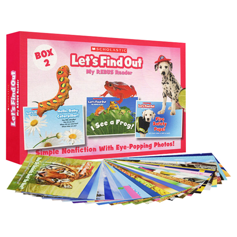 英文原版 学乐小学课外阅读自然科普绘本24册 Let's Find Out My Rebus Readers Single Copy Set Box 2 英文版儿童英语启蒙书籍