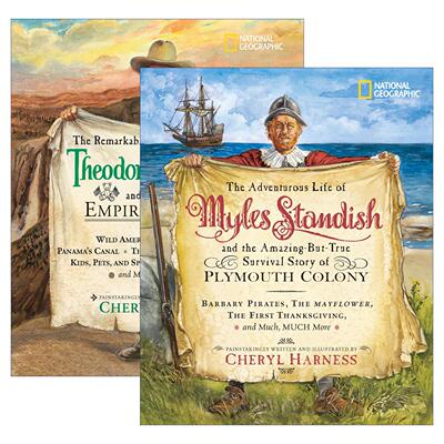 英文原版 Cheryl Harness Histories 2册 儿童历史科普百科 美国国家地理 精装 英文版 进口英语原版书籍