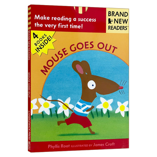 老鼠出来啦 4个小故事合集 Mouse Goes Out: Brand New Readers 英文原版儿童绘本 candlewick分级读物 Phyllis Root 进口英语书籍