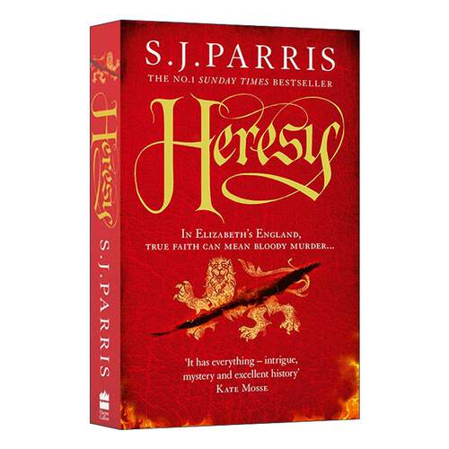 英文原版 Heresy 女王的敌人 乔尔丹诺·布鲁诺系列1 S.J.Parris畅销都铎权谋惊悚小说 英文版 进口英语原版书籍