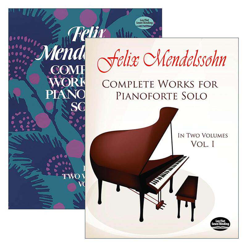 英文原版 Complete Works for Pianoforte Solo 钢琴独奏完整曲集系列2册 费利克斯·门德尔松 英文版 进口英语原版书籍