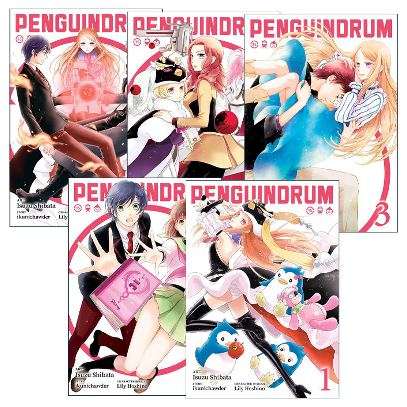 英文原版 PENGUINDRUM 回转企鹅罐 转吧 企鹅罐 1-5册 同名动漫漫画 几原邦彦 英文版 进口英语原版书籍